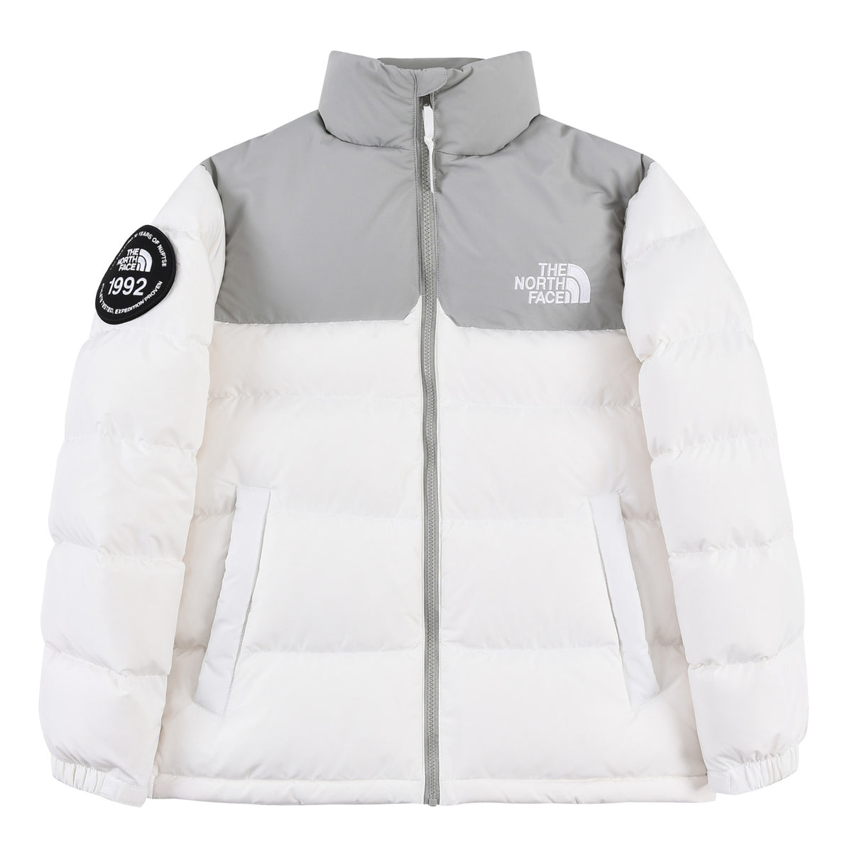 The North Face White Grey 1992 Nuptse 700-Fill Down Jacket