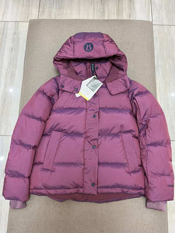 Lululemon Bordeaux Wunder Puff Hooded Down Jacket