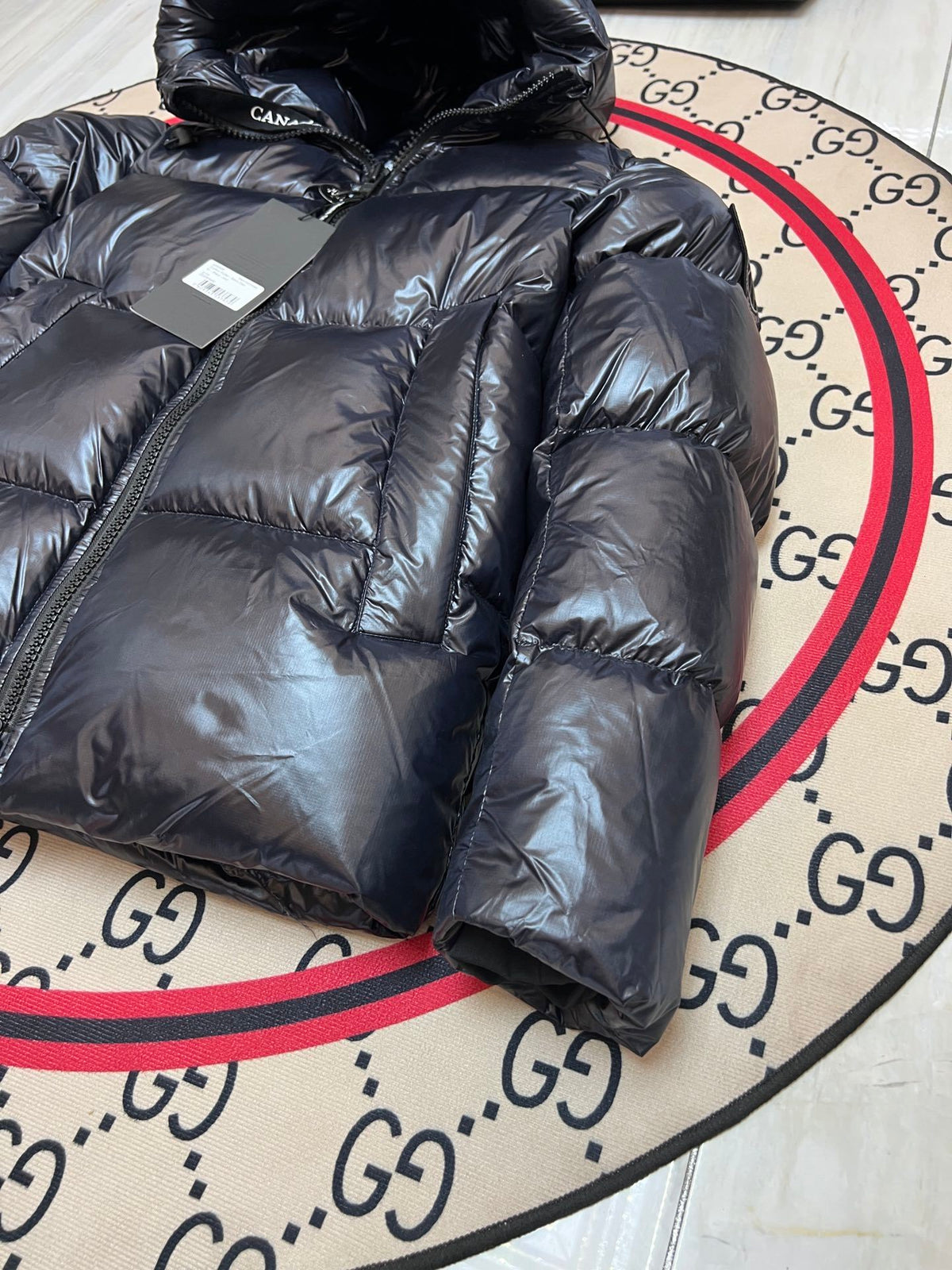 Canada Goose Black Freestyle Cropped Down Jacket