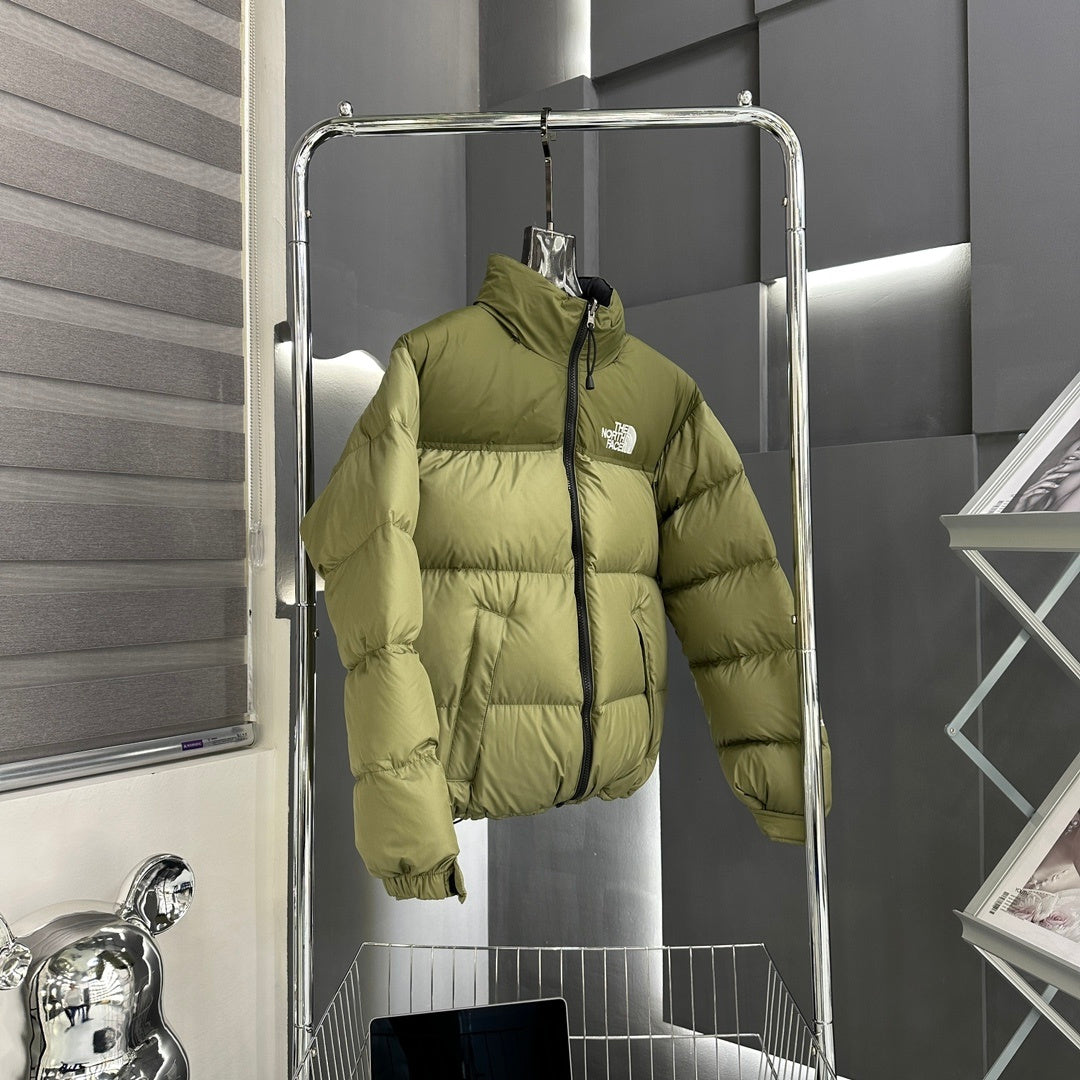 The North Face Olive Green Nuptse 700-Fill Stand-Collar Down Jacket