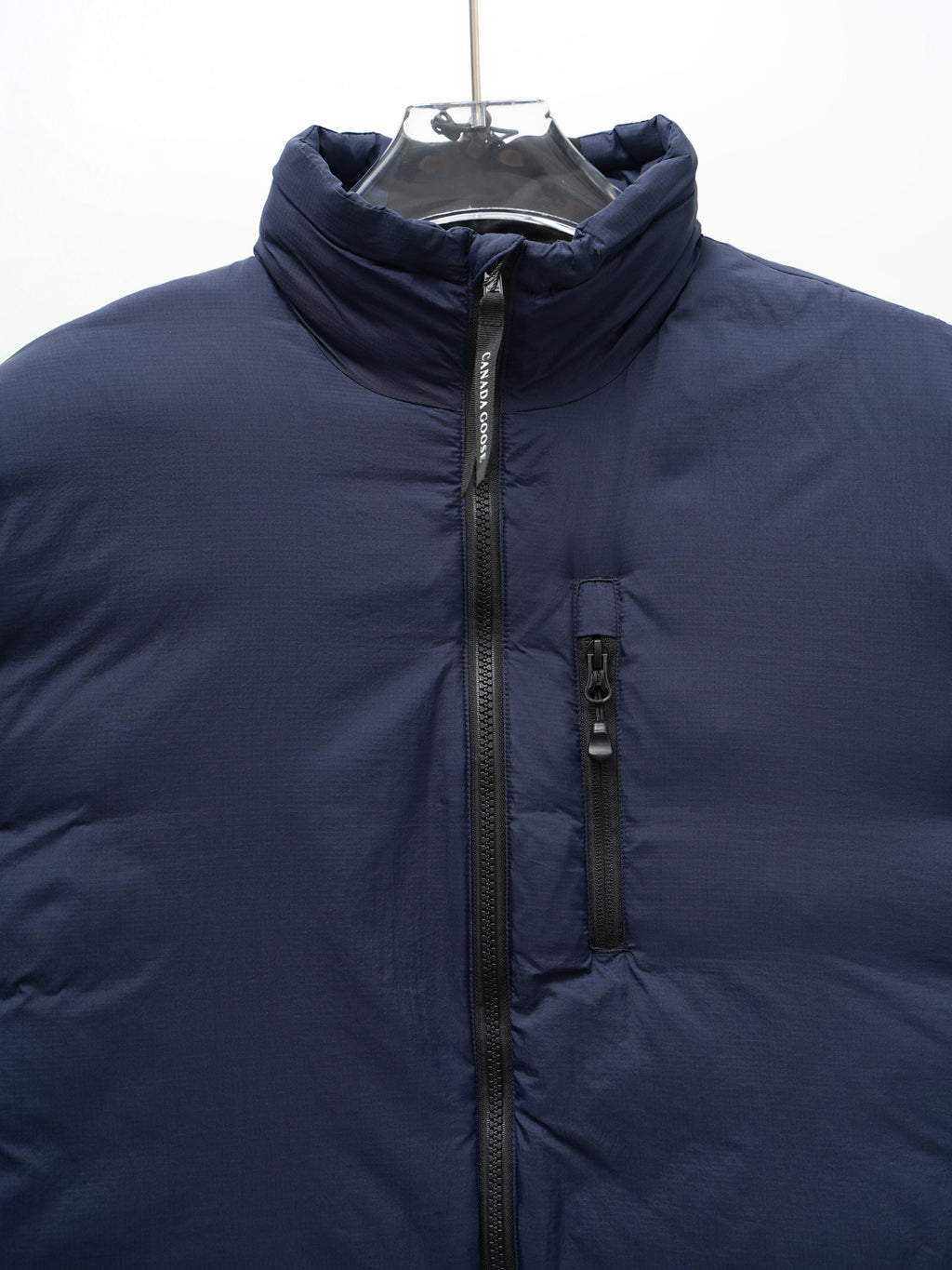 Canada Goose Navy Blue HyBridge Shell Down Bomber Jacket