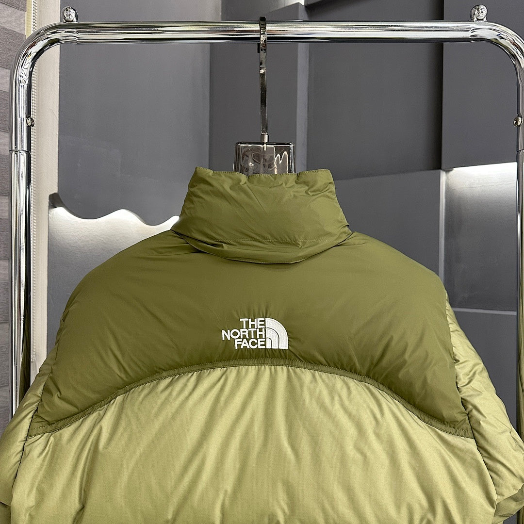The North Face Olive Green Nuptse 700-Fill Stand-Collar Down Jacket