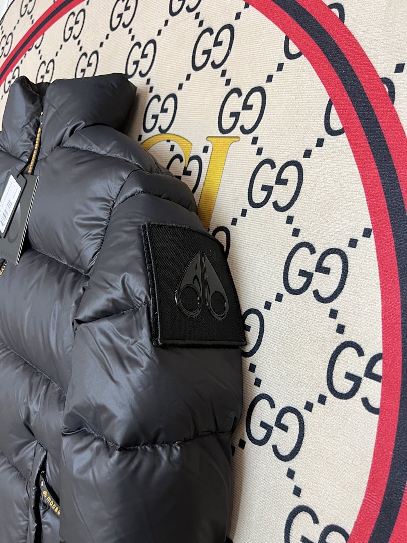 Moose Knuckles Black Ballistic Hooded Down Jacket