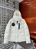 Moncler White Brel Hooded Down Jacket