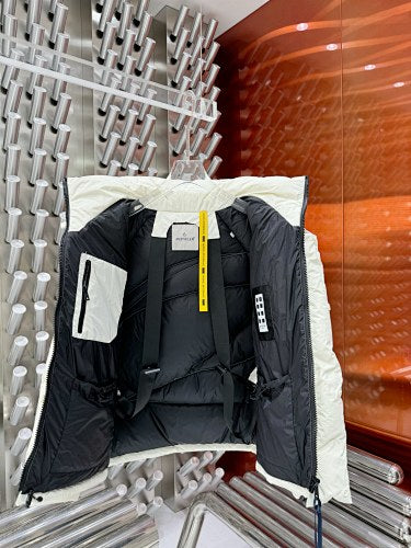 Moncler White Brel Hooded Down Jacket