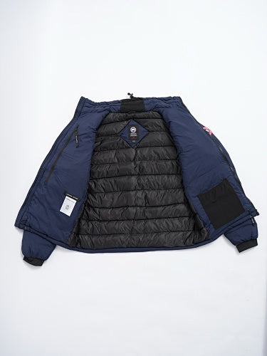 Canada Goose Navy Blue HyBridge Shell Down Bomber Jacket