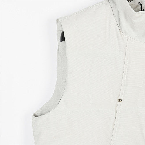 Moose Knuckles White Textured Down Vest