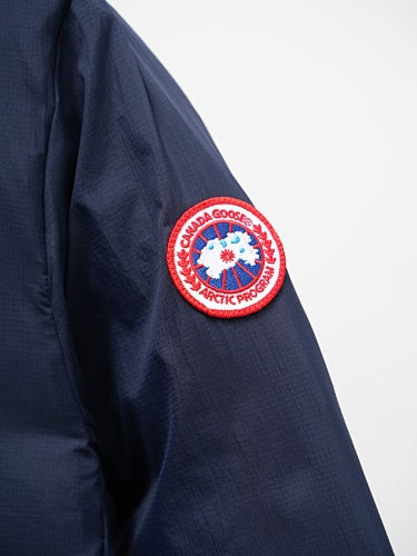 Canada Goose Navy Blue HyBridge Shell Down Bomber Jacket