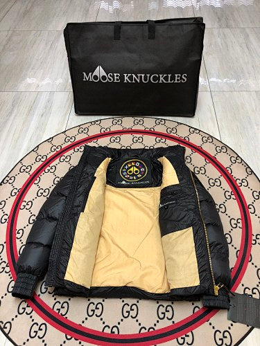 Moose Knuckles Black Ballistic Hooded Down Jacket
