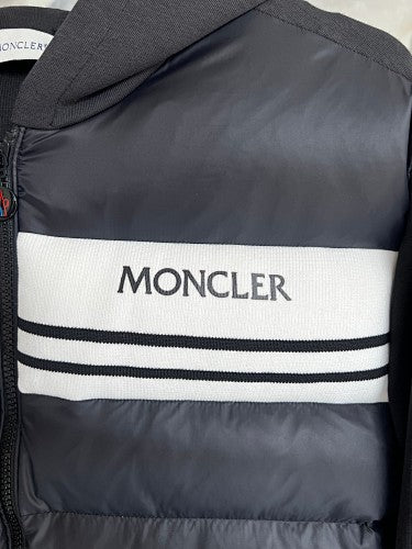 Moncler Black Knit Hybrid Down Jacket