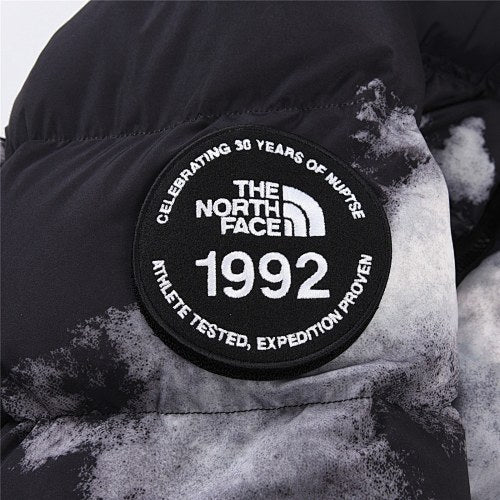 The North Face Black 1992 Nuptse Cloud Print 700-Fill Down Jacket