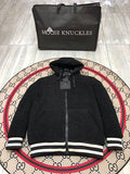 Moose Knuckles Black Sherpa Hooded Down Jacket