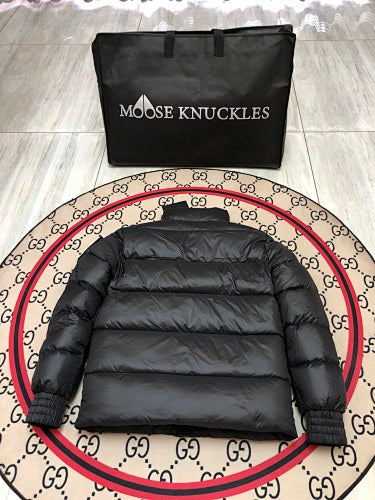 Moose Knuckles Black Ballistic Hooded Down Jacket