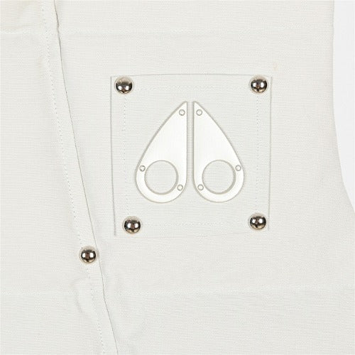 Moose Knuckles White Textured Down Vest
