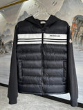 Moncler Black Knit Hybrid Down Jacket