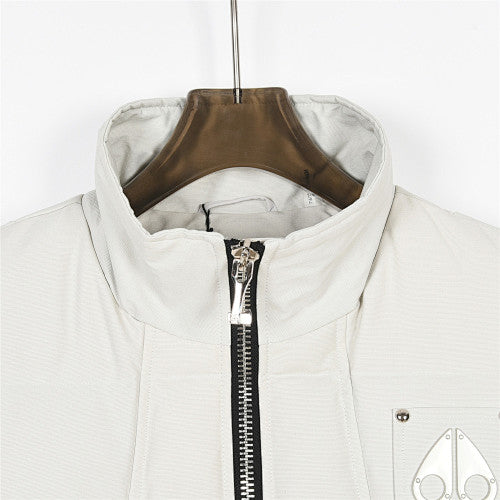 Moose Knuckles White Textured Down Vest