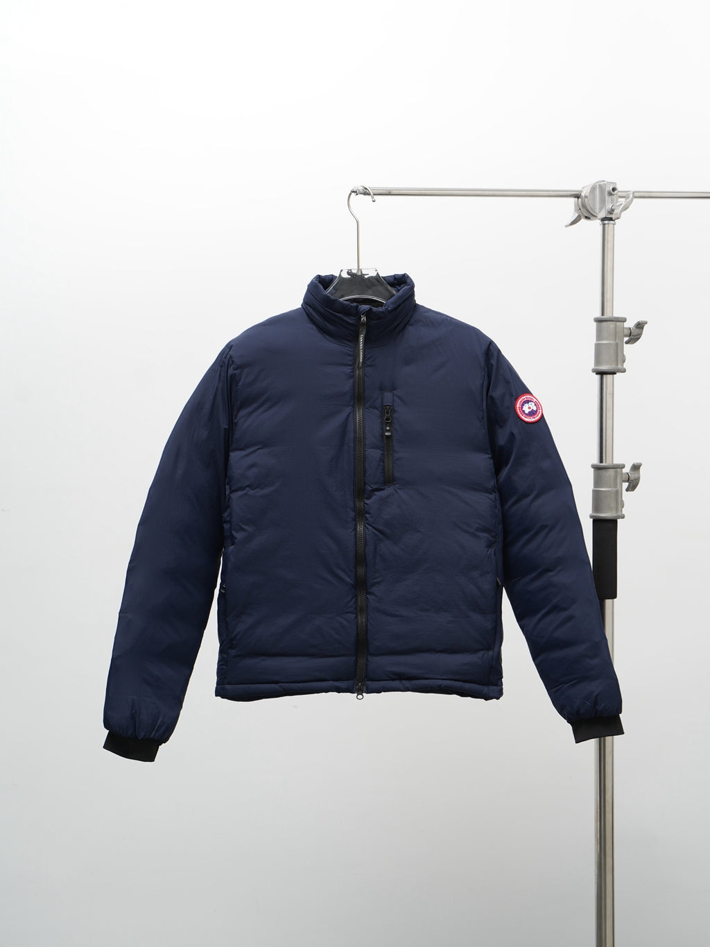 Canada Goose Navy Blue HyBridge Shell Down Bomber Jacket