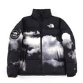 The North Face Black 1992 Nuptse Cloud Print 700-Fill Down Jacket
