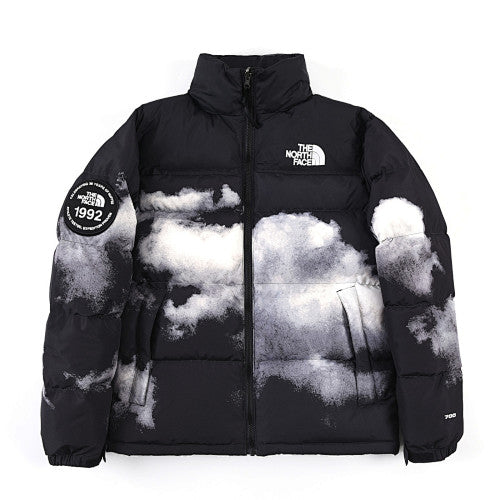 The North Face Black 1992 Nuptse Cloud Print 700-Fill Down Jacket