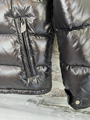 Moncler Black Montbeliard Hooded Down Jacket