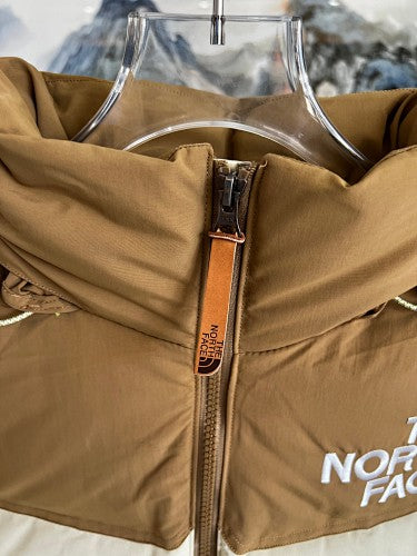 The North Face Cream & Brown 1996 Retro Nuptse 700-Fill Stand-Collar Down Jacket