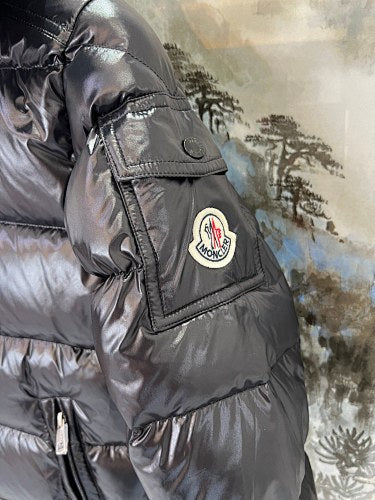 Moncler Black Montbeliard Hooded Down Jacket