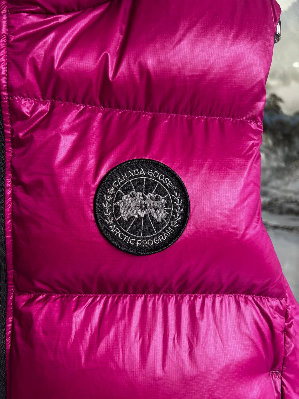 Canada Goose Magenta Glossy Down Vest