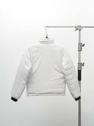 Canada Goose White HyBridge Shell Down Bomber Jacket