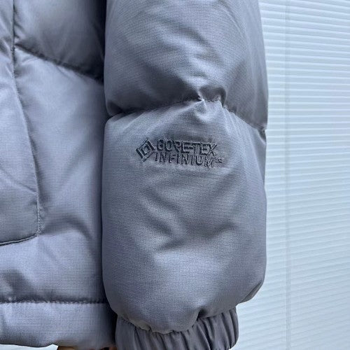 The North Face Silver Grey Nuptse GORE-TEX INFINIUM Hooded Down Jacket