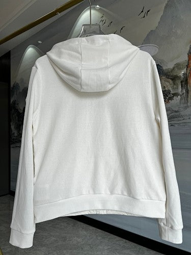 Moncler White Knit Hybrid Down Jacket