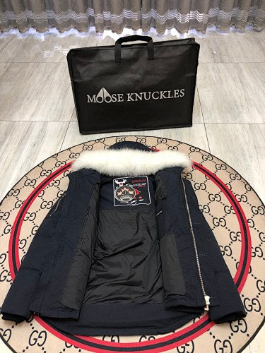 Moose Knuckles Navy 3Q Down Parka