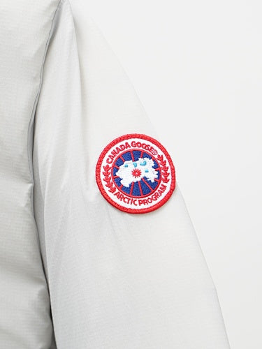 Canada Goose White HyBridge Shell Down Bomber Jacket
