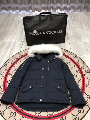 Moose Knuckles Navy 3Q Down Parka