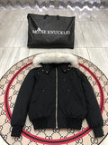 Moose Knuckles Black Ballistic Bomber Jacket