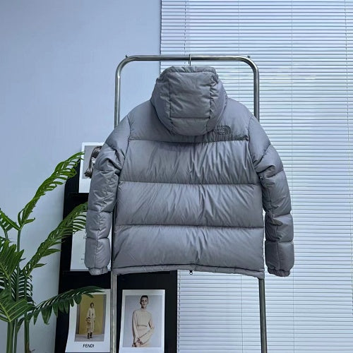The North Face Silver Grey Nuptse GORE-TEX INFINIUM Hooded Down Jacket