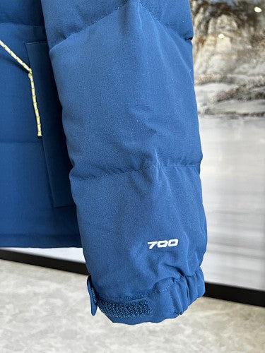 The North Face Navy & Olive 1996 Retro Nuptse 700-Fill Stand-Collar Down Jacket