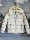 Moncler Cream Maya Hooded Down Jacket