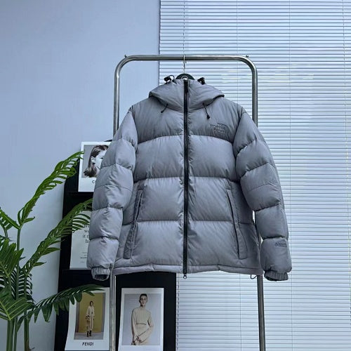 The North Face Silver Grey Nuptse GORE-TEX INFINIUM Hooded Down Jacket