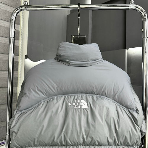 The North Face Silver Grey Nuptse 700-Fill Stand-Collar Down Jacket