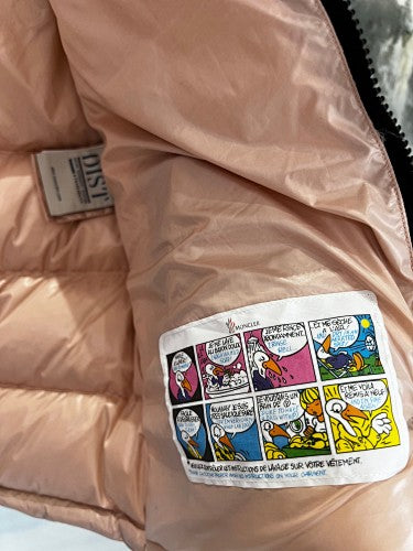 Moncler Pink Maya Metallic Hooded Down Jacket