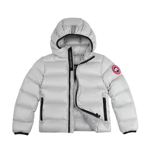 Canada Goose White Crofton Hooded Down Jacket