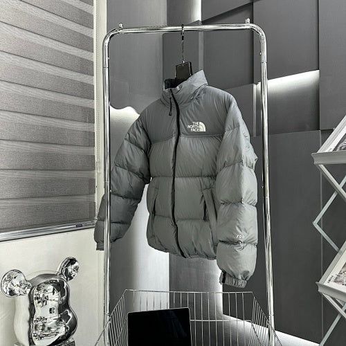 The North Face Silver Grey Nuptse 700-Fill Stand-Collar Down Jacket