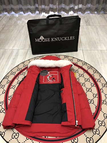 Moose Knuckles Red 3Q Down Parka