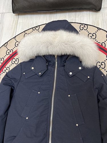 Moose Knuckles Navy Ballistic Bomber Jacket