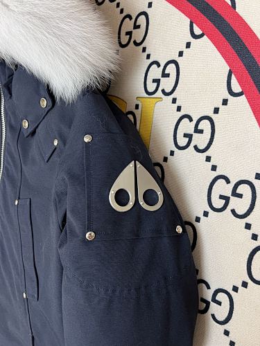 Moose Knuckles Navy Ballistic Bomber Jacket