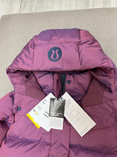 Lululemon Bordeaux Wunder Puff Hooded Down Jacket