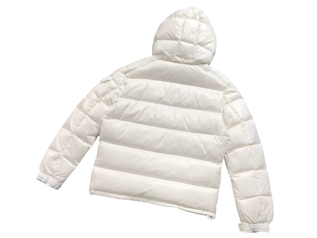 Moncler White Quilted Hooded Puffer Jacket