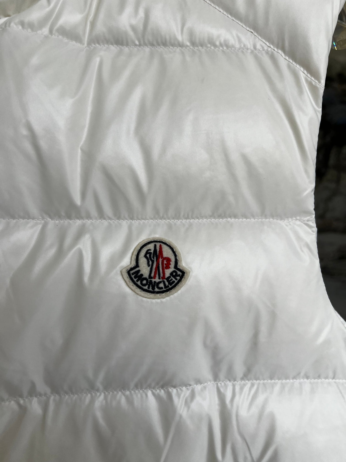 Moncler White Quilted Down Vest