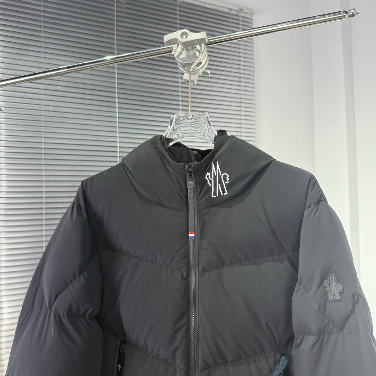 Moncler Grenoble Black Hooded Down Jacket