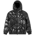 Moncler Black Cherville Radial Quilted Hooded Down Jacket